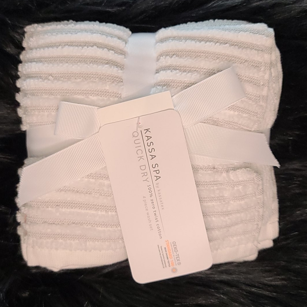 Quick dry washcloths (1 package,  handtowels not included), 4 piece set